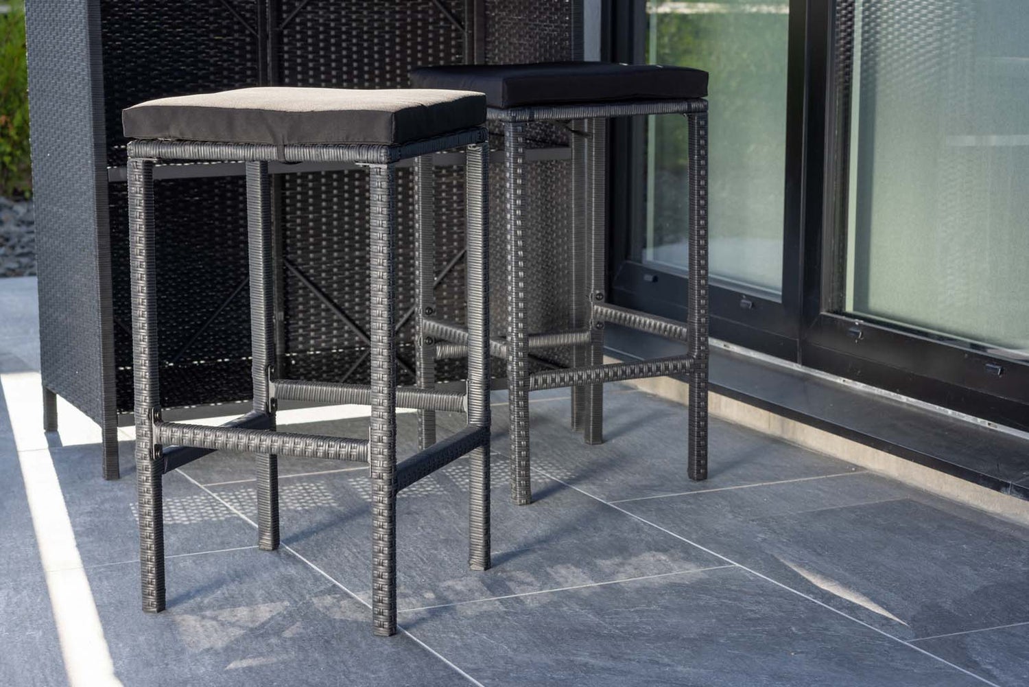 Knock loungeset 3-delig zwart. 60X100X105cm