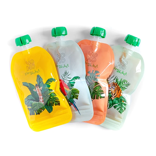 Lot de 4 gourdes à compotes Easypote Yoko® Design