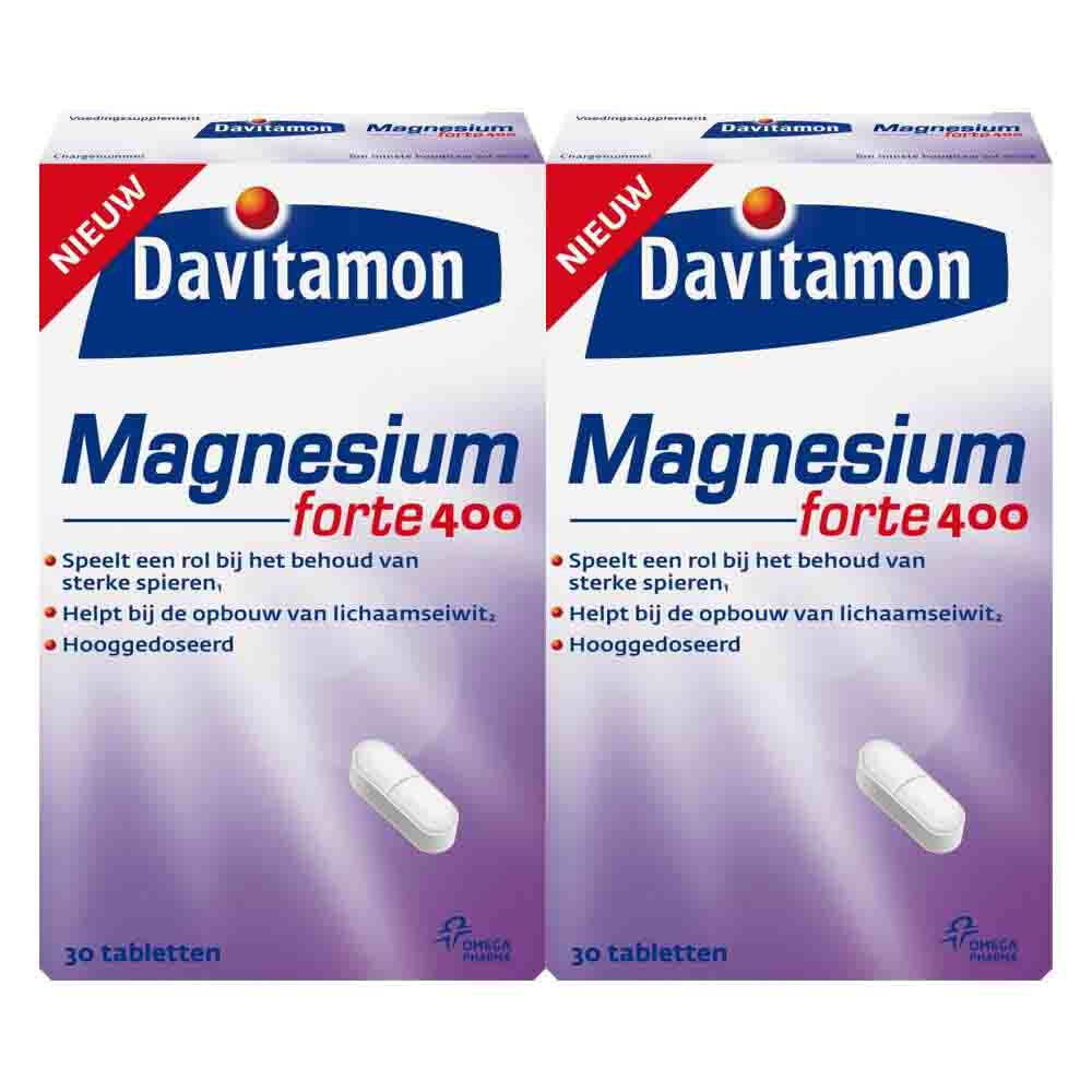 2x Davitamon Magnesium 400 mg30 tabletten