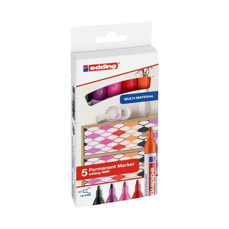 edding 3000 Permanent Marker, 5er-Set