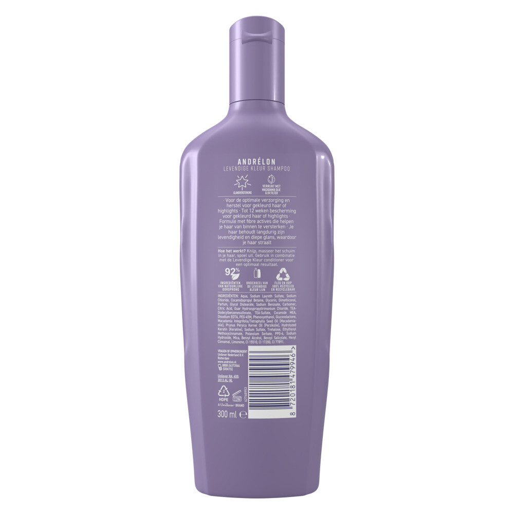 6x Andrelon Shampoo Levendige Kleur300 ml