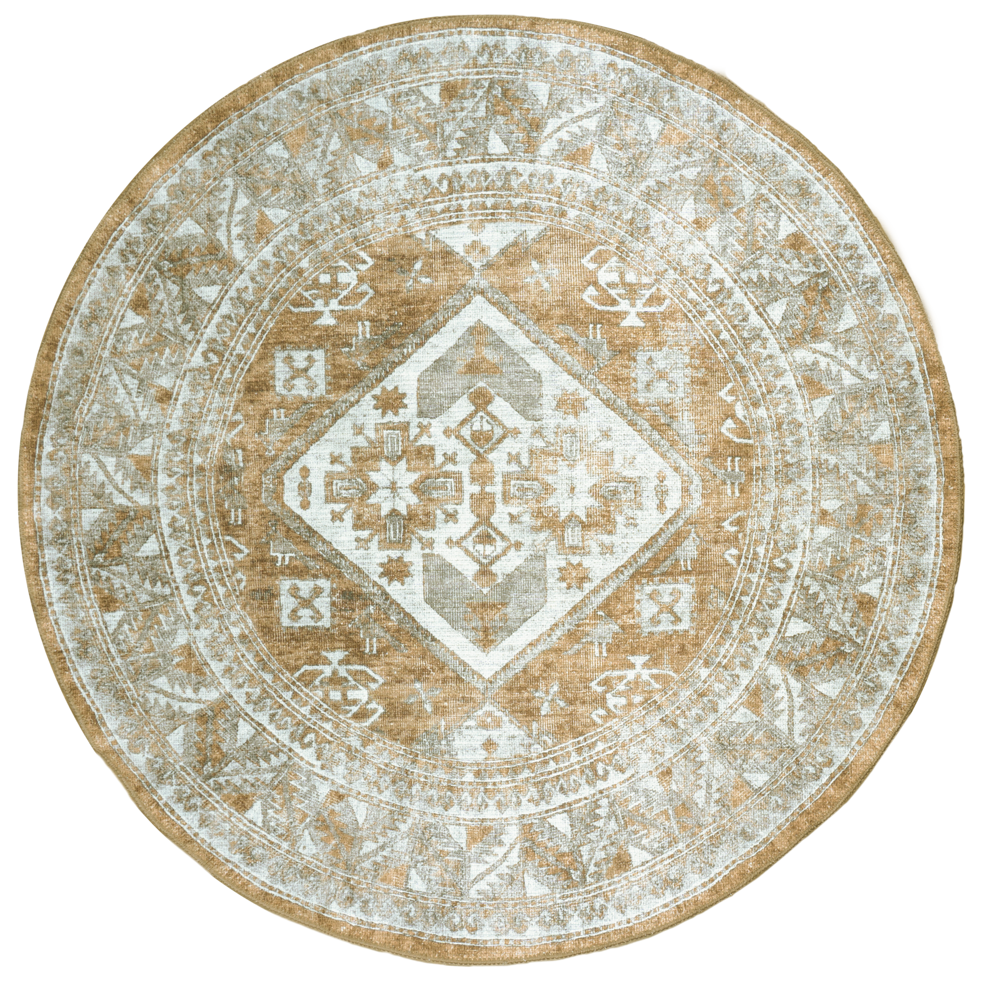 Vloerkleed Laria Brown 5 Rond - ø200 cm