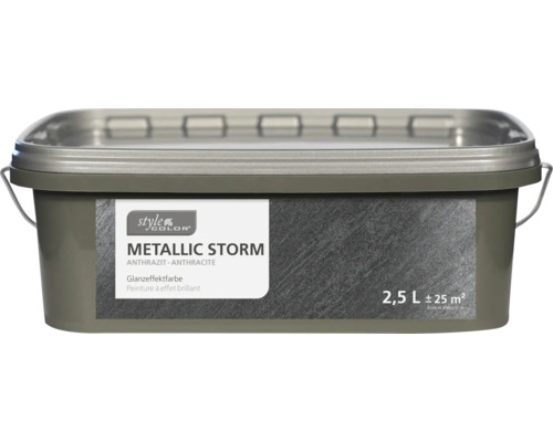StijlKleur METALLIC STORM Glans Effect Verf Antraciet 2,5 l