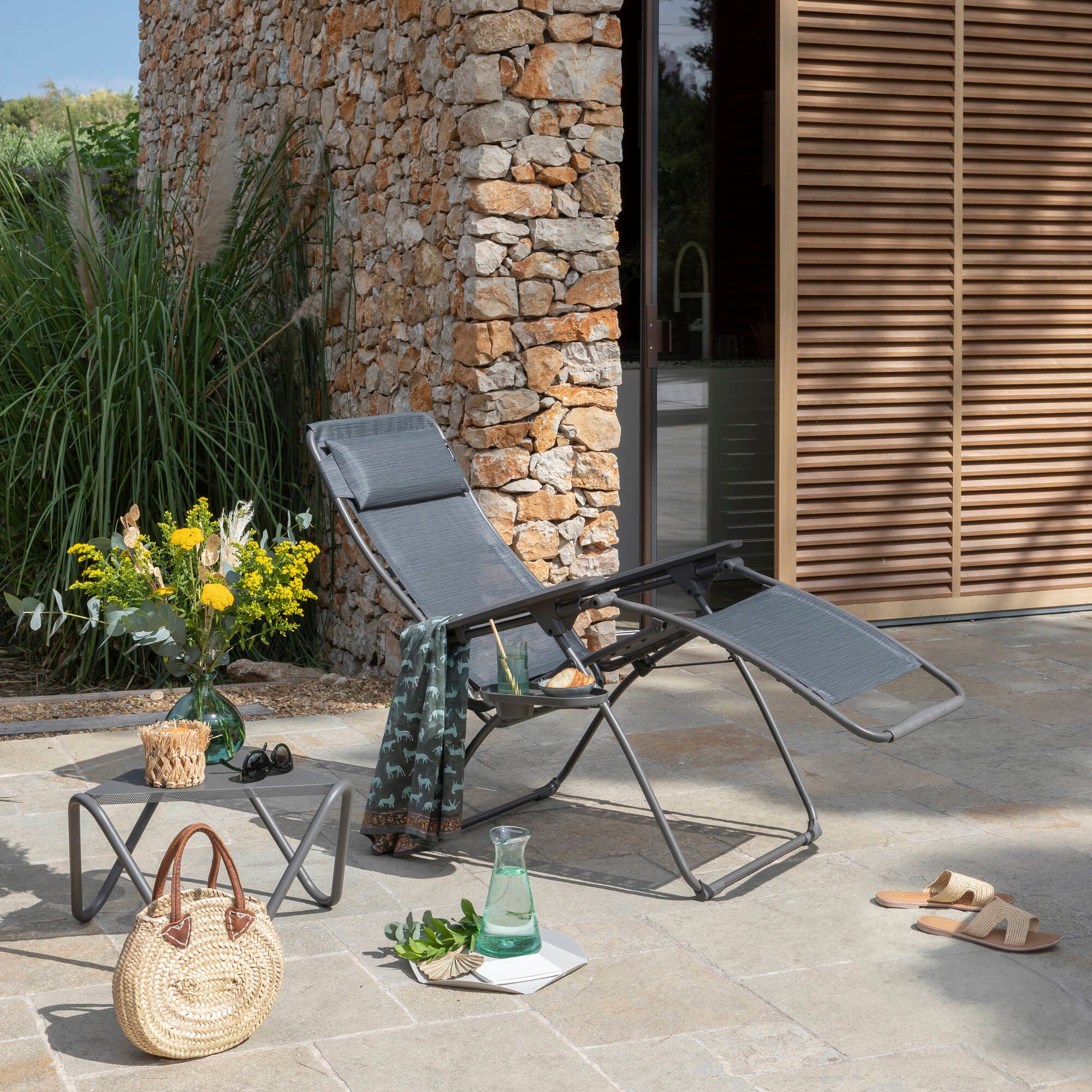 Zero-Gravity-Relaxliege Futura Batyline® Duo Grau Obsidian