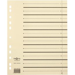 herlitz Intercalaires, A4, carton kraft, beige