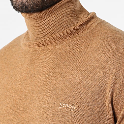 Pull Col Roulé PLBEAL4 Camel Chiné