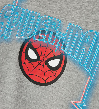 Name It Bluse - NmmJacinto Spider-Man - Grey Melange m. Print