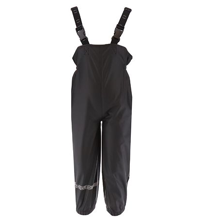Mikk-Line Regenhose m. Träger - PU - Schwarz