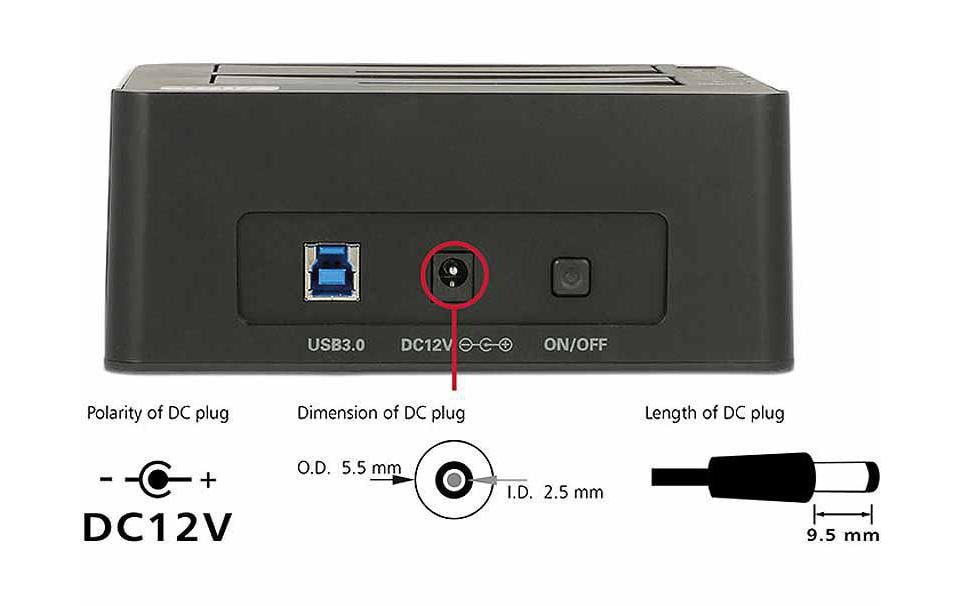 Docking- und Klonstation Dual SATADockingstation für zwei 2,5