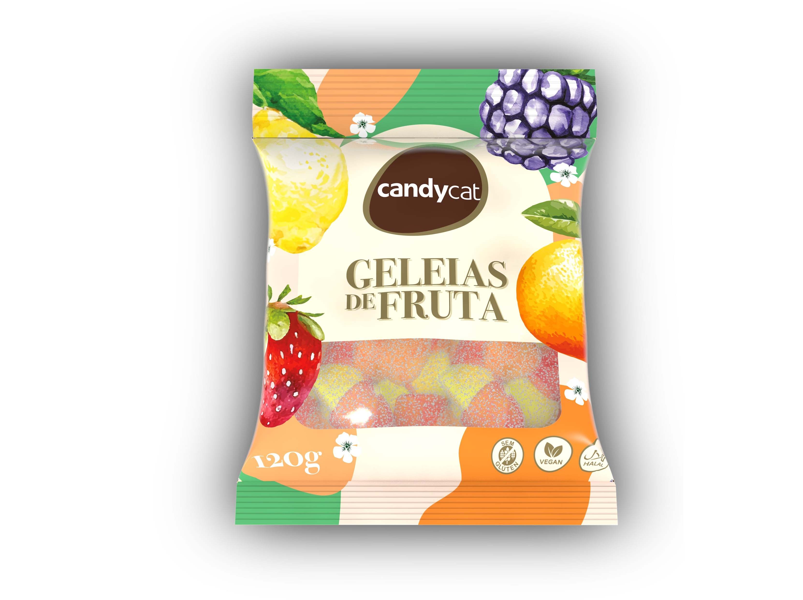 GOMAS CANDYCAT GELEIAS DE FRUTA 120G