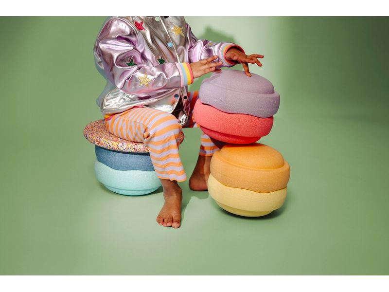 Stapelstein Beschäftigungsspielzeug Rainbow Set Pastel Dynamisches Spiel für Kinder