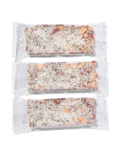 barres aux noix, noix de coco et dattes