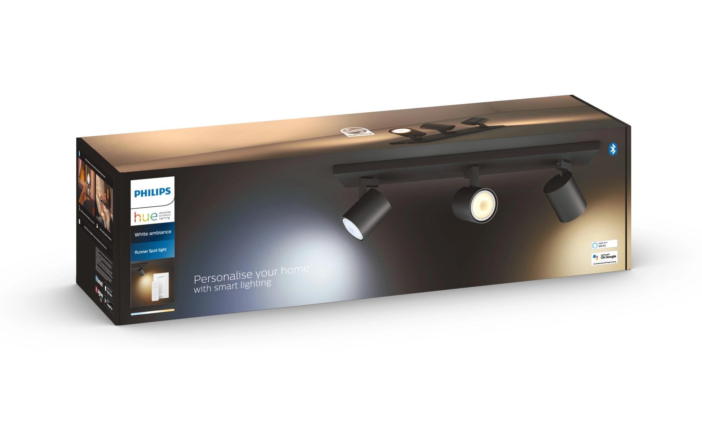White Ambiance Runner 3er-Spot Schwarz<br>Flexibles Licht für jeden Raum