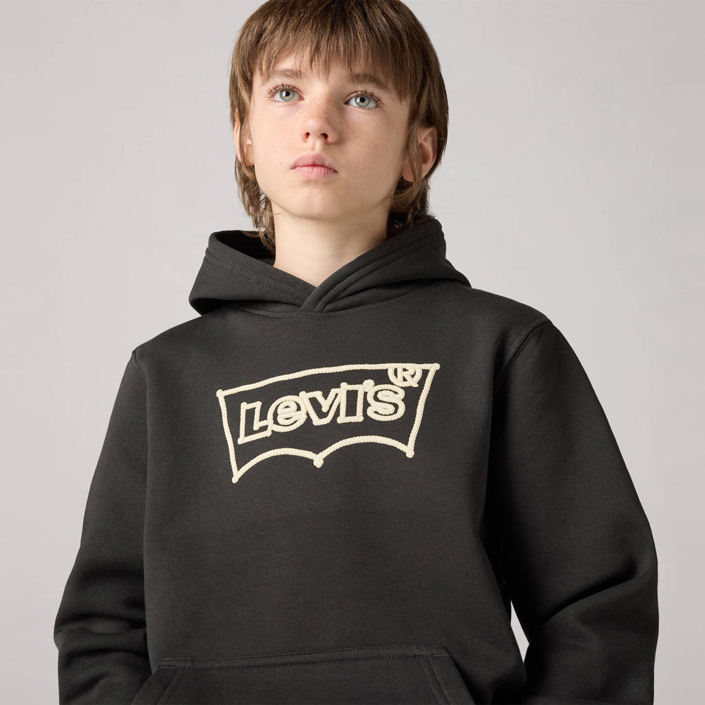 Levi's hoodie ROPE BATWING met logo zwart