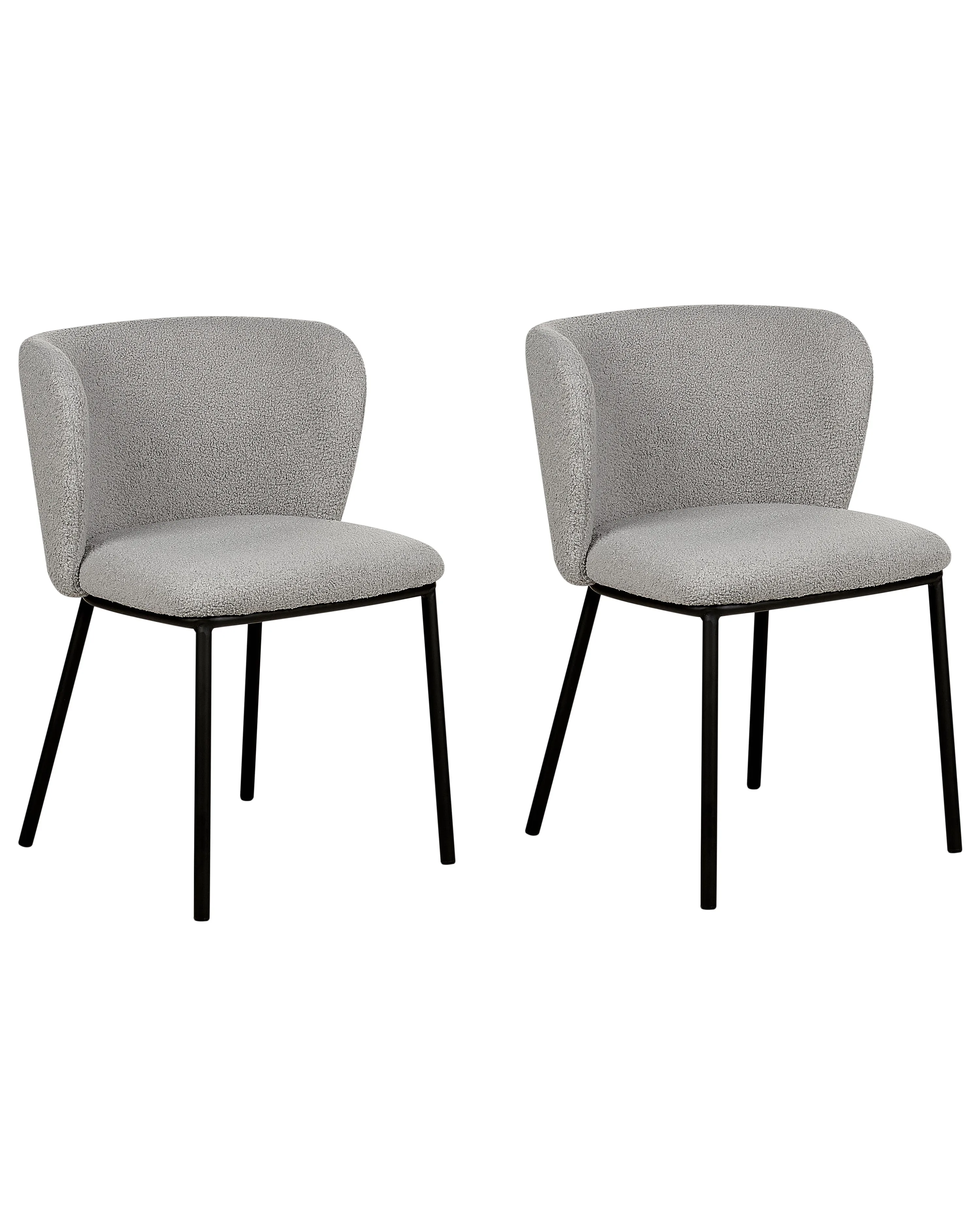 Set van 2 eetkamerstoelen MINA Bouclé Grijs