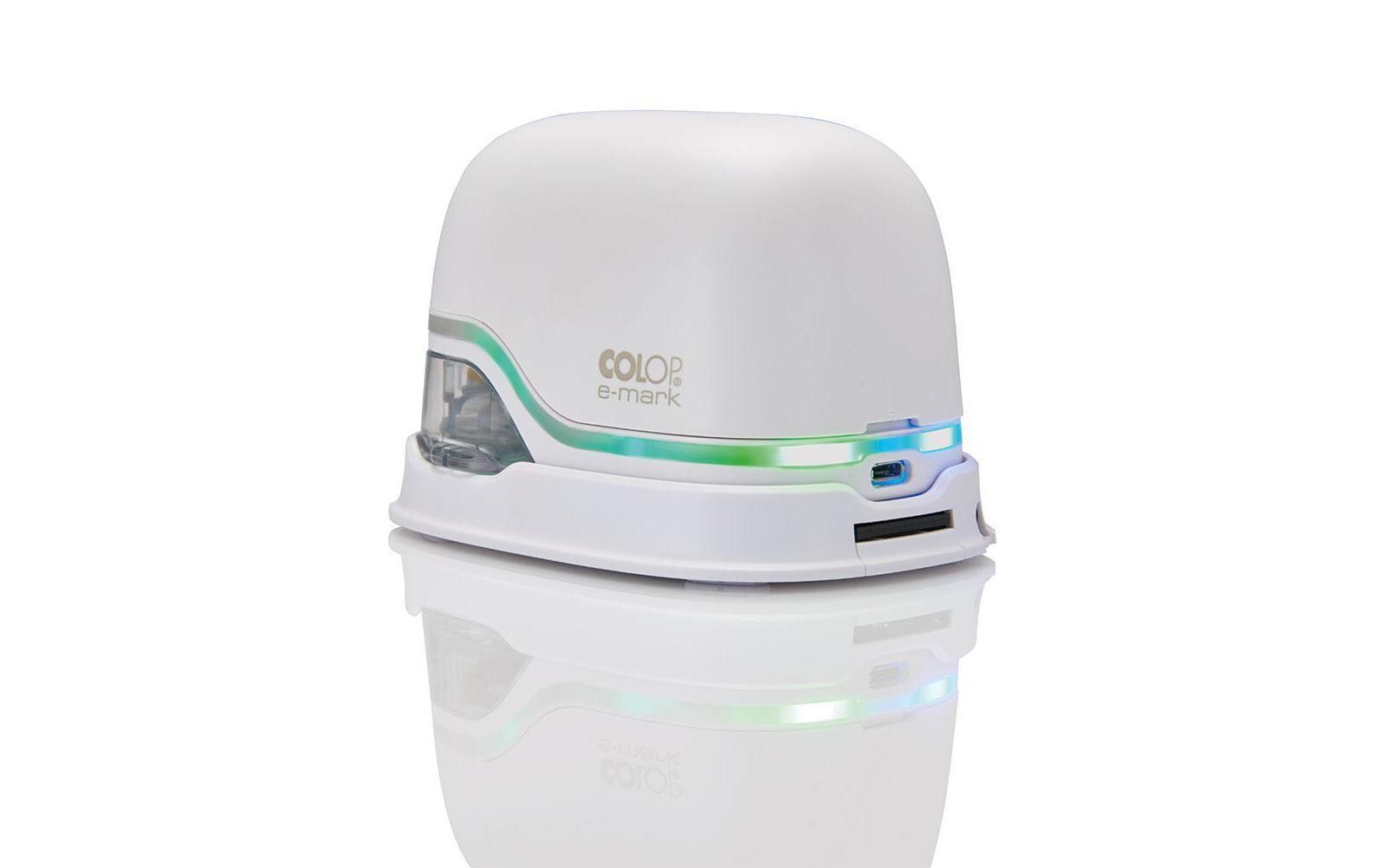 Beschriftungsgerät COLOP e-mark Weiss<br>Colop e-mark – Eine neue Ära für Stempel