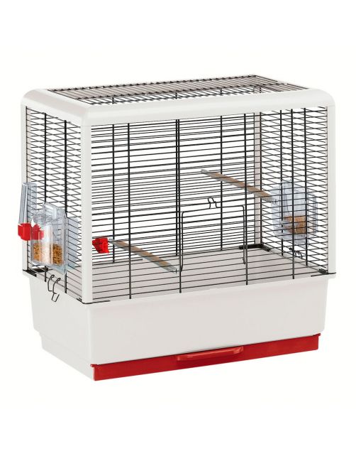 Ferplast Vogelkooi Piano 3 - Vogelverblijven - 49x30x53 cm Rood
