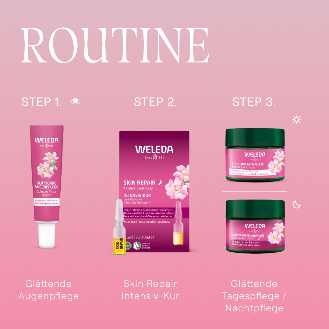Weleda Glättende Augenpflege Wildrose & Weißer Tee mit Anti-Fatigue-Formel