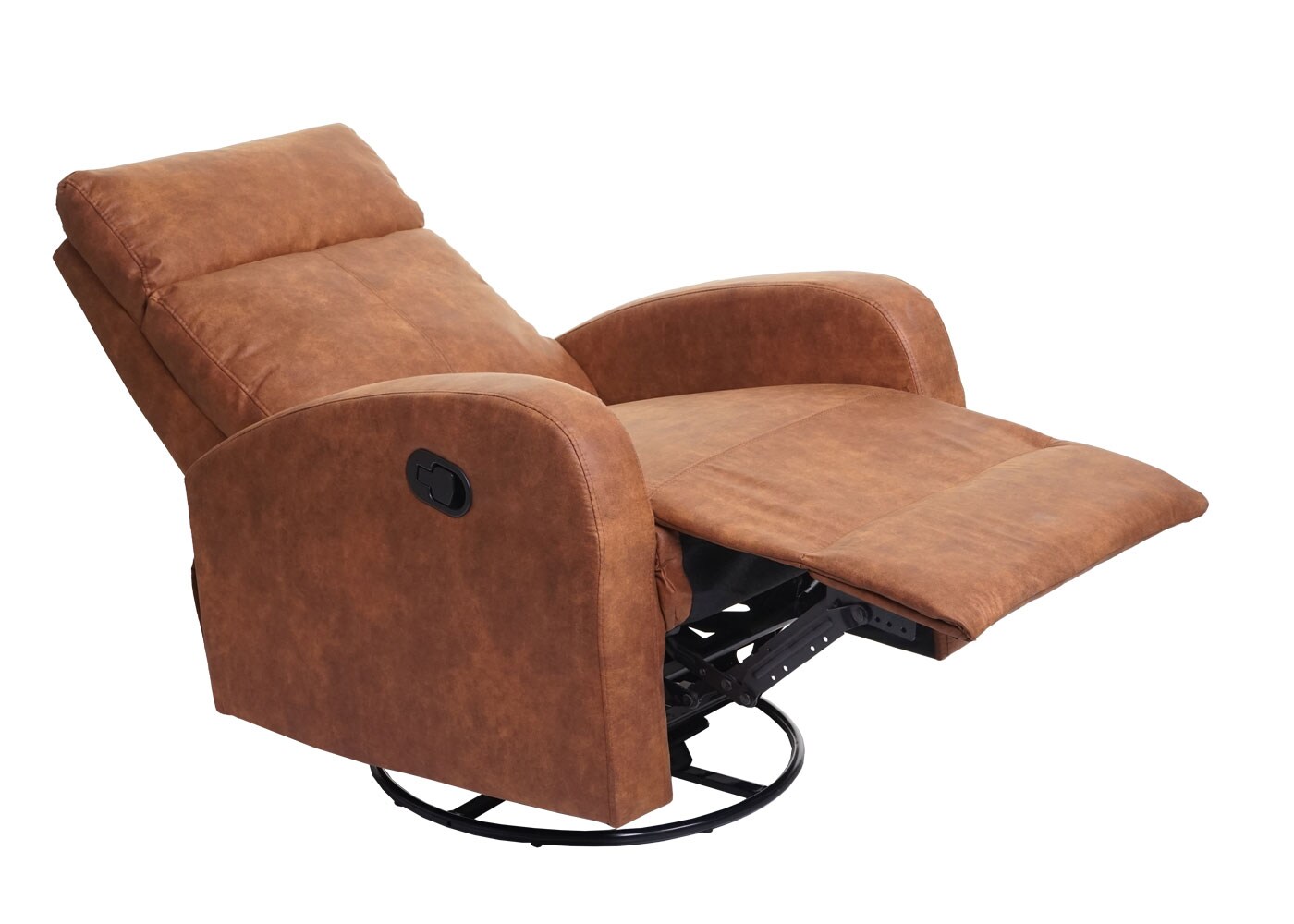 Fernsehsessel MCW-A54 Premium, Relaxsessel Schaukelstuhl Wippfunktion, drehbar ~ Stoff/Textil wildlederimitat