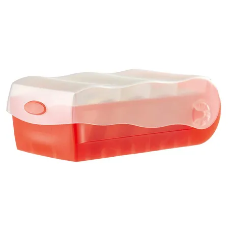 HAN Karteibox Croco A7, transluzent rot