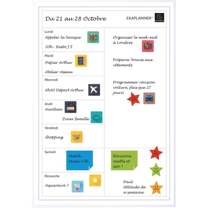 Planning magnétique FR Perso 43x30cm