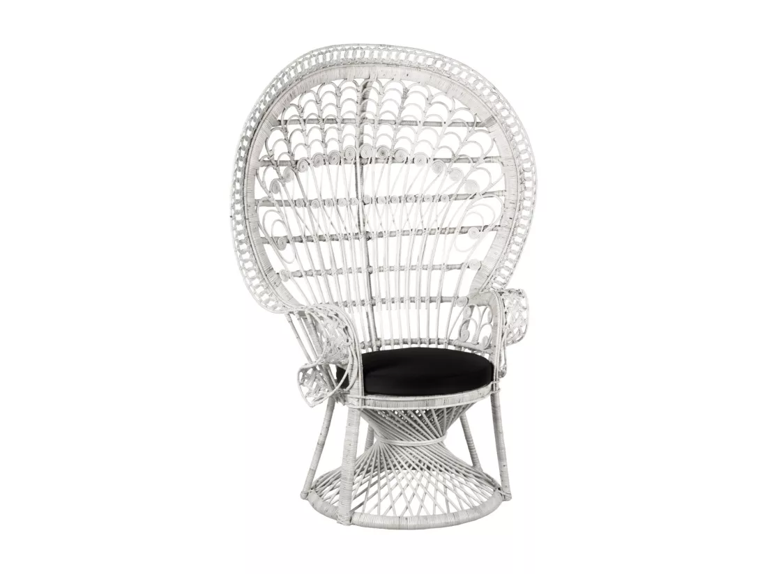 Fauteuil Emmanuelle en rotin Paon