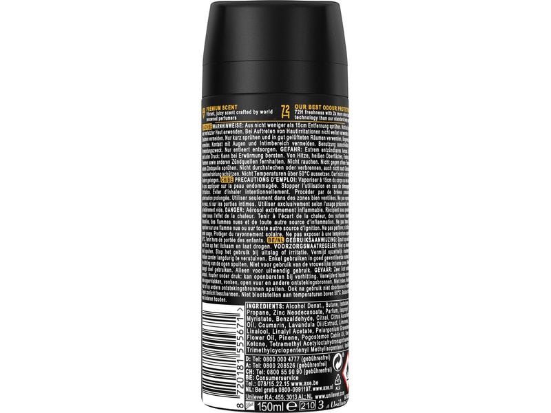 Axe Deo Spray Premium Peach Infusion 150 ml Deo bietet langanhaltenden Schutz vor Geruch