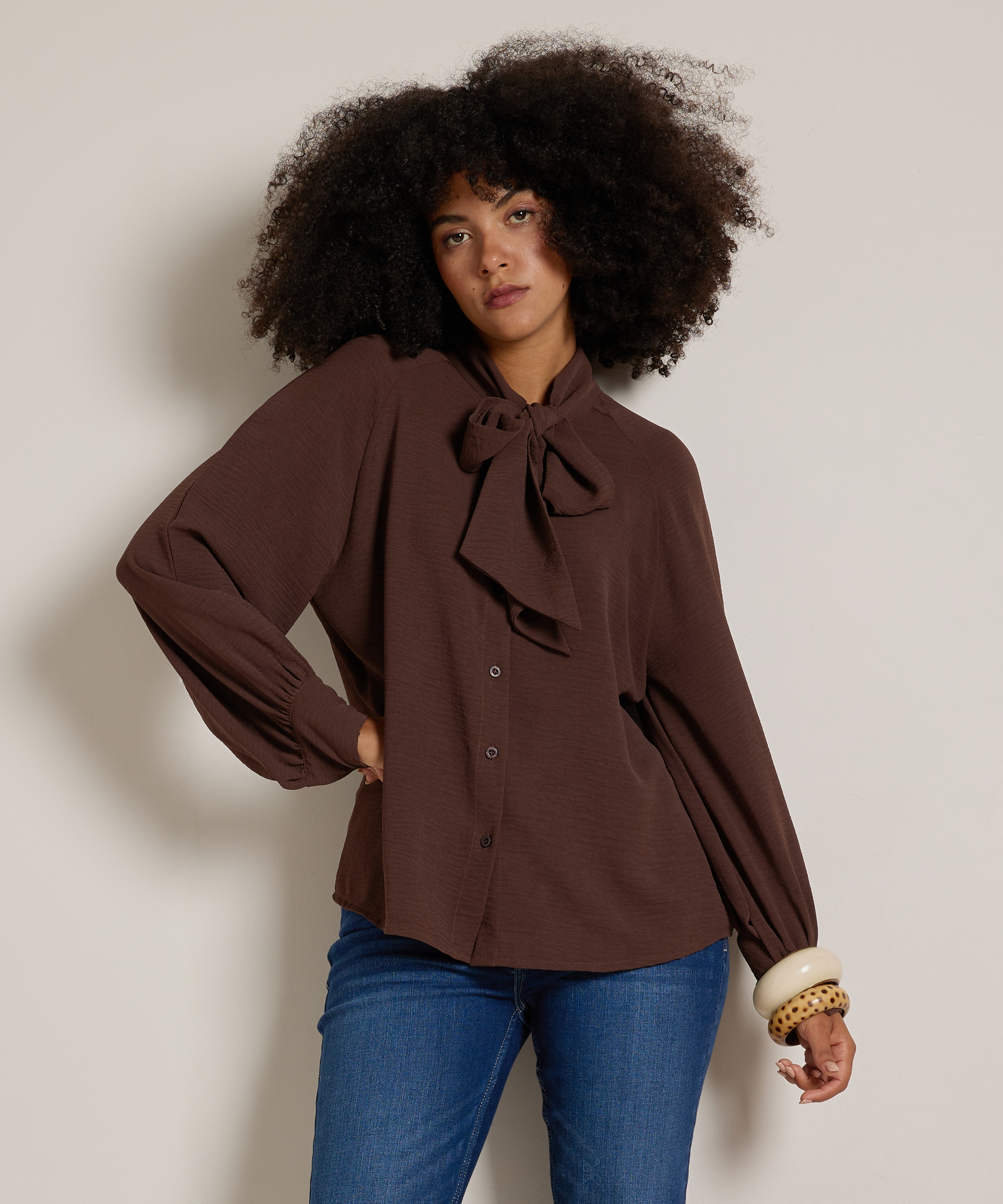 blouse met strik