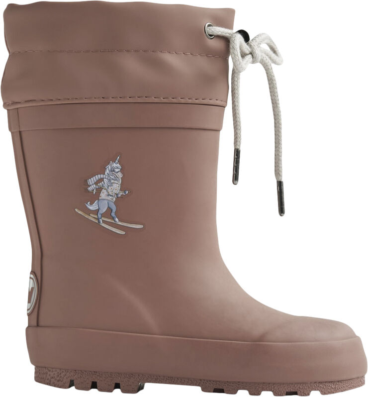 Wheat Rubber Boot Thermo Solid Old rose unicorn