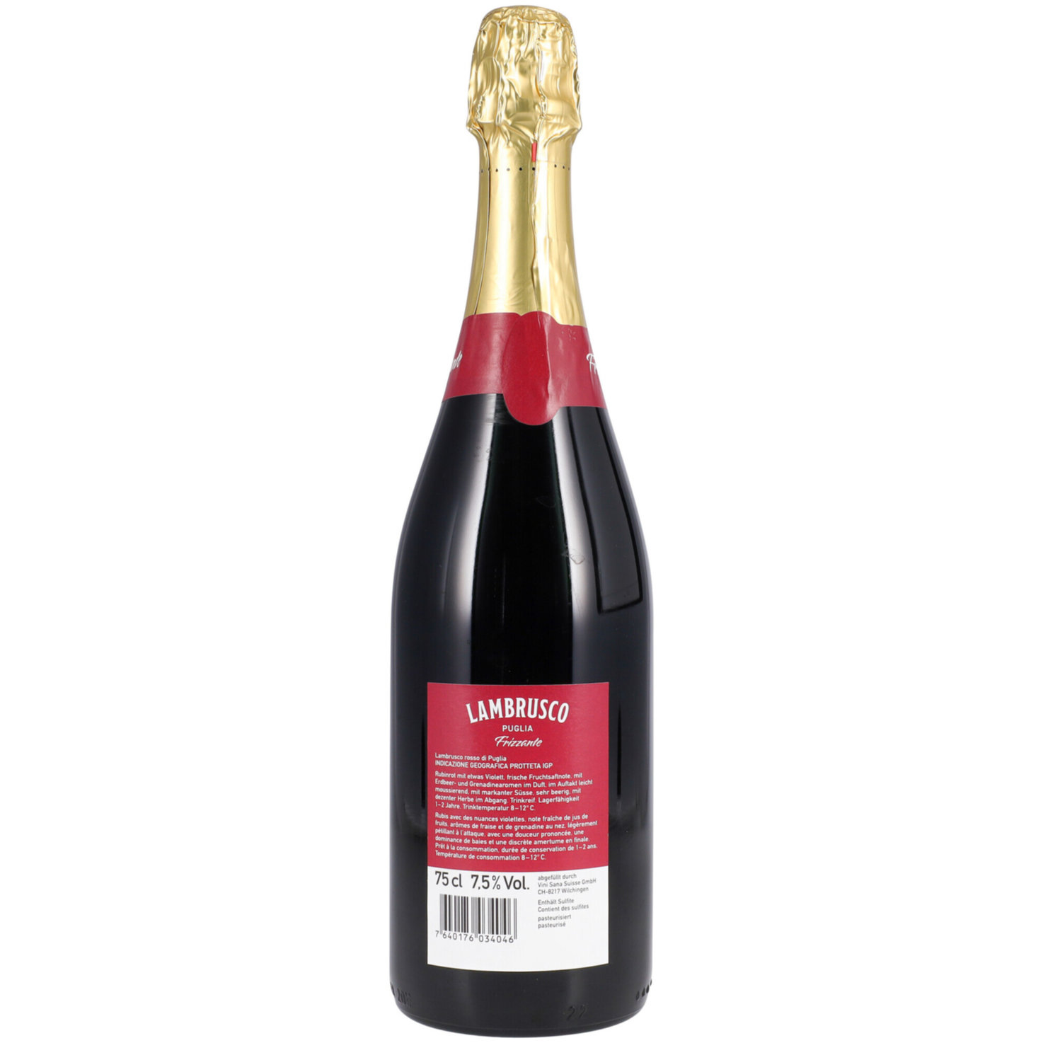 Lambrusco Rosso Frizzante Puglia IGP -75cl