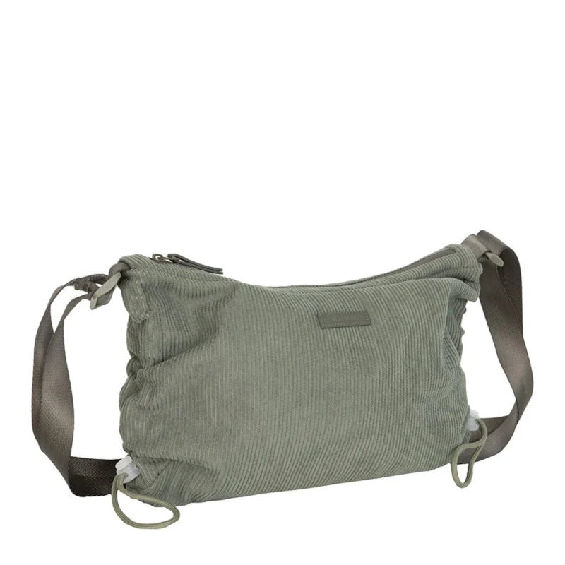 New Rebel Schoudertas Ribstof Sage Green