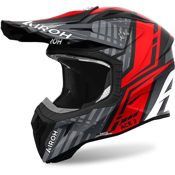 Airoh - Casque Aviator Ace 2 Proud Gris / Rouge / Noir / Mat