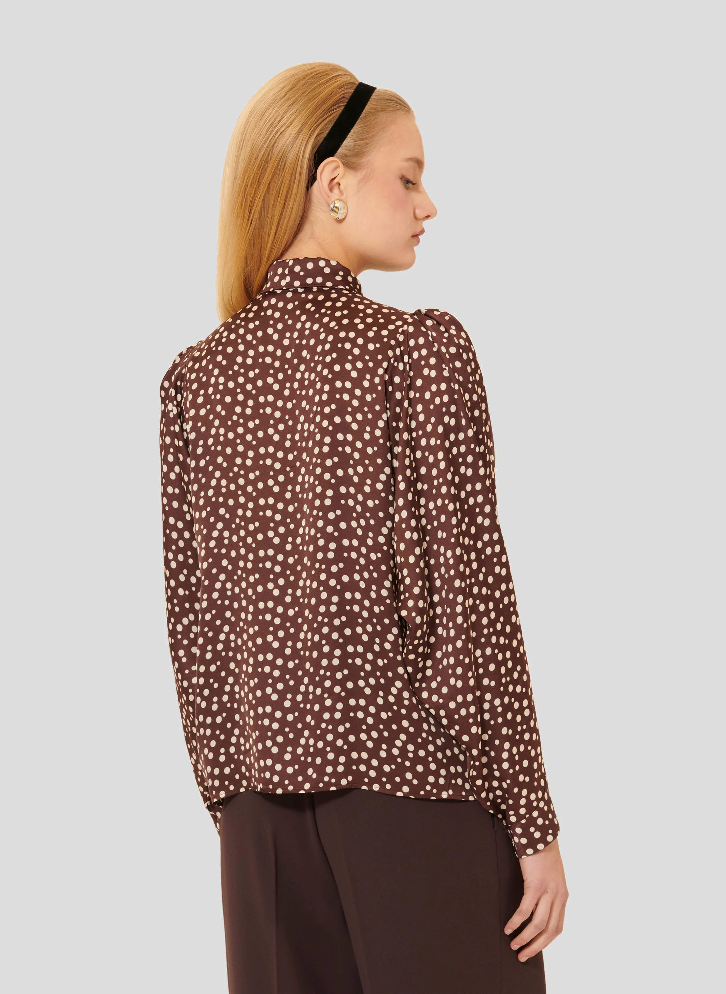 CANDY - Chemise droite imprimée | Marron