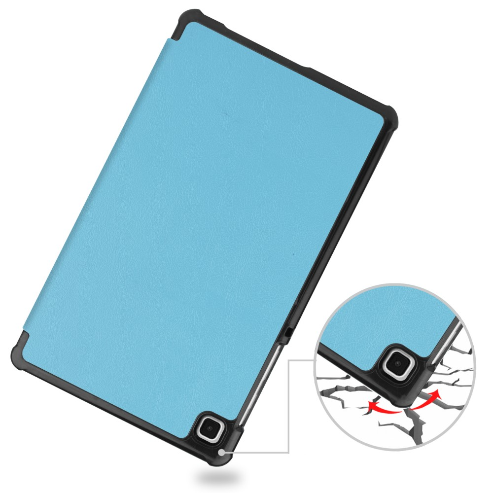 Samsung Galaxy Tab A7 Lite Leder Tasche Smart Cover Hülle - Hellblau