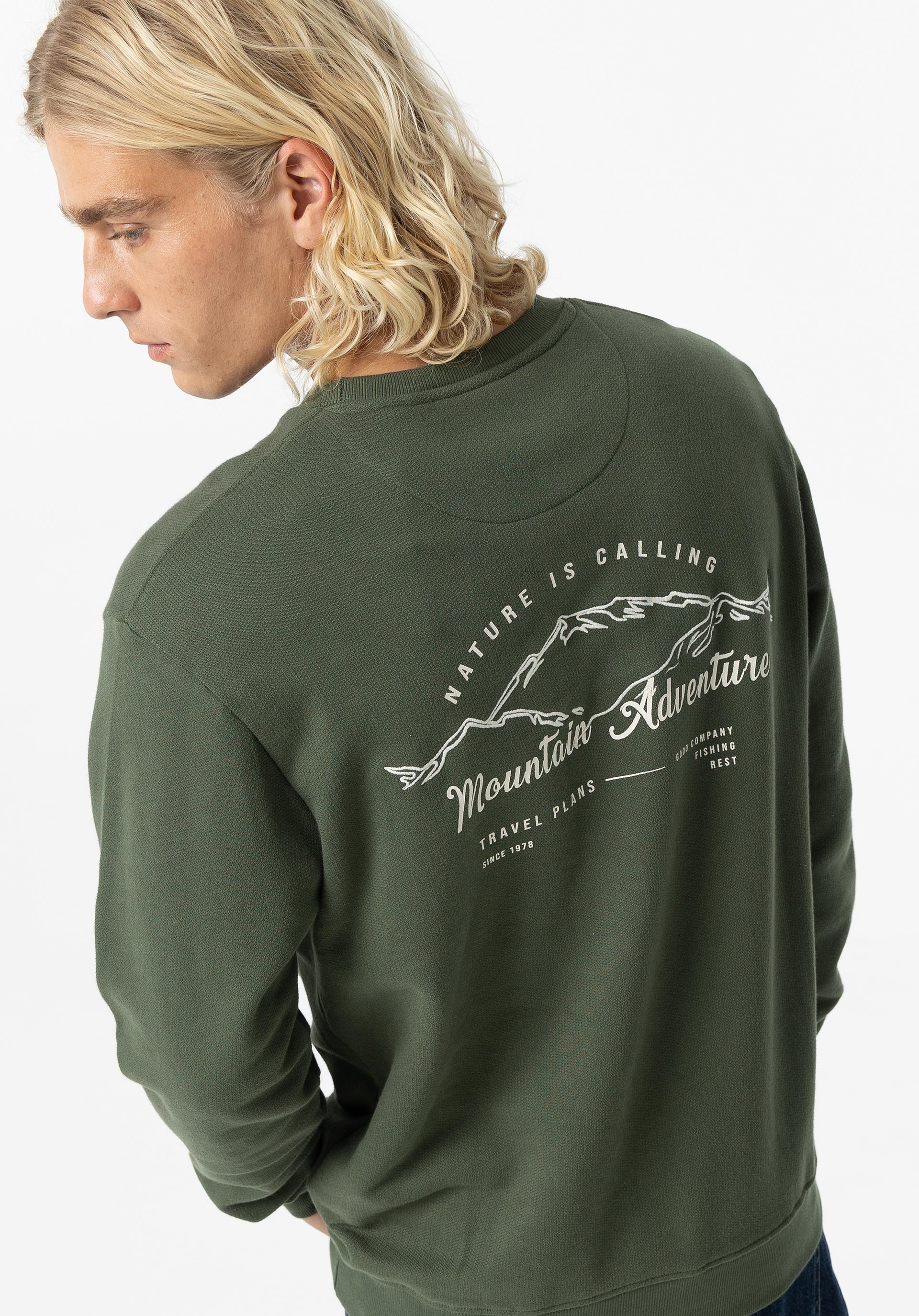 Sweatshirt Estampado e Bordado nas Costas