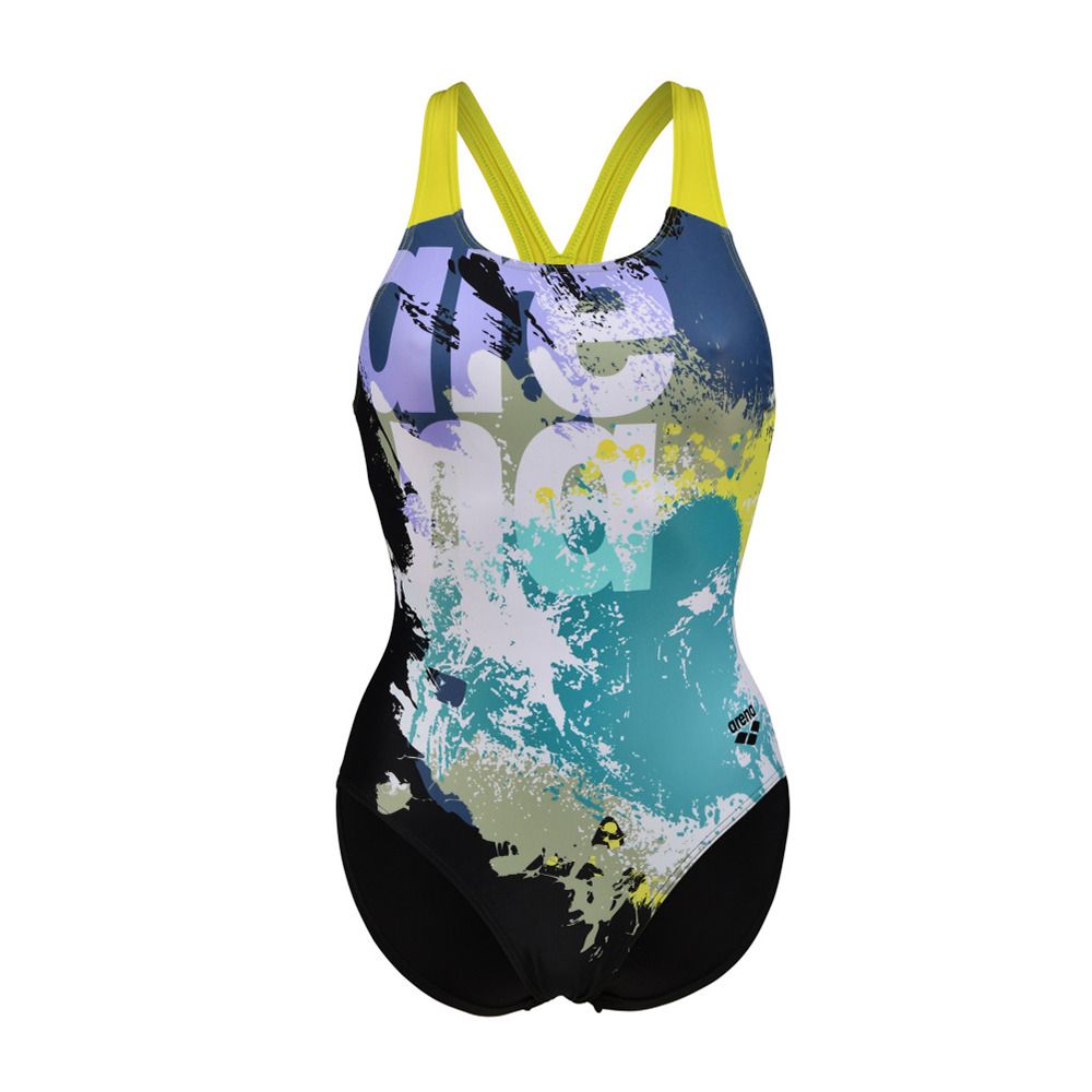 Arena WAVES BREAKING - Maillot de bain 1 pièce Femme black multi/black/soft gre