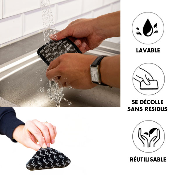 Socle magnétique gris foncé pour verre à pied