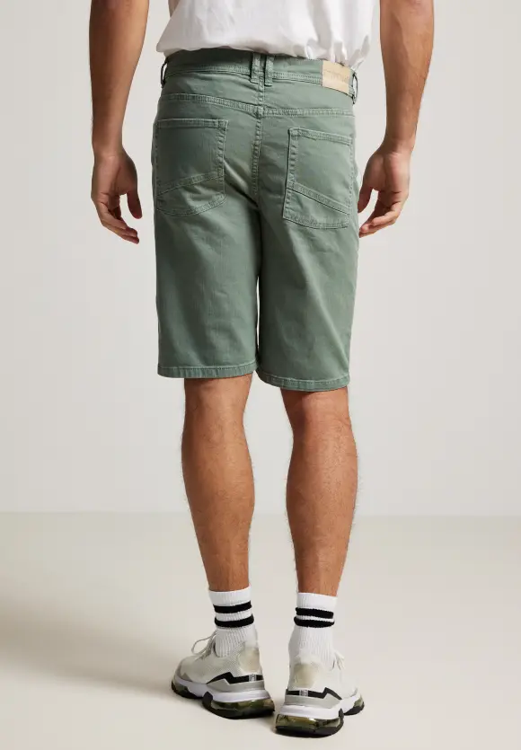 Colored Jeansshorts - dark dust green