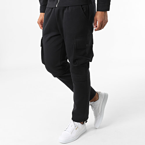 Ensemble Veste Zippée Et Pantalon Cargo AJ-8040-8030 Noir