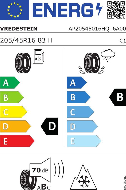 Vredestein - Quatrac - Banden - 205/45 R16 - 83H