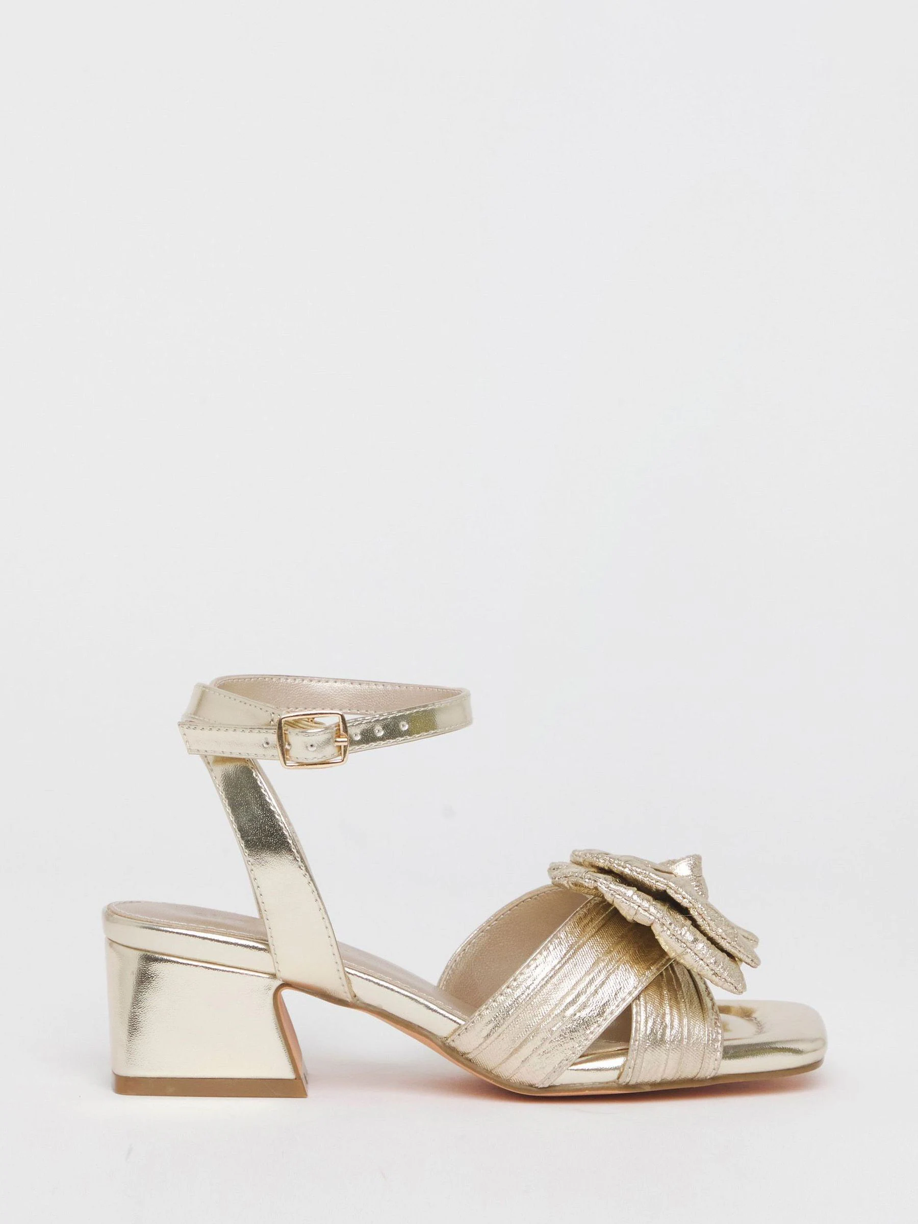 Simply Be Double Bow Block Heels
