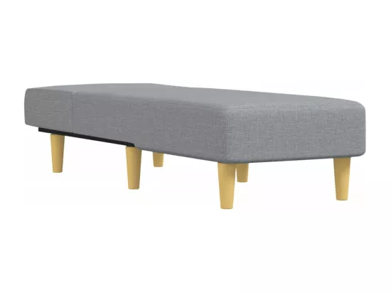 Prolenta Premium - Chaise longue gris clair tissu