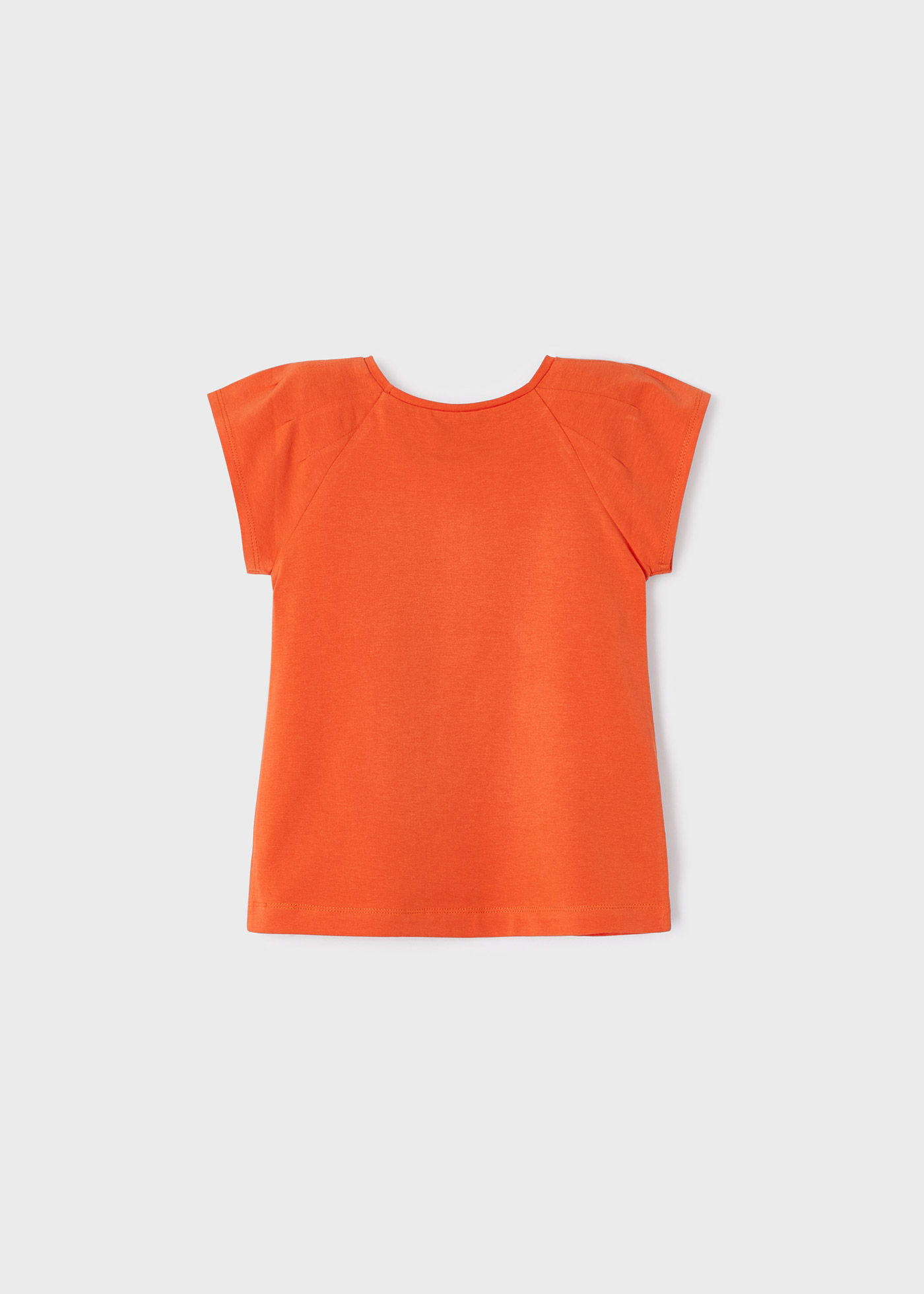 Camiseta de algodão de manga curta com estampa para meninas