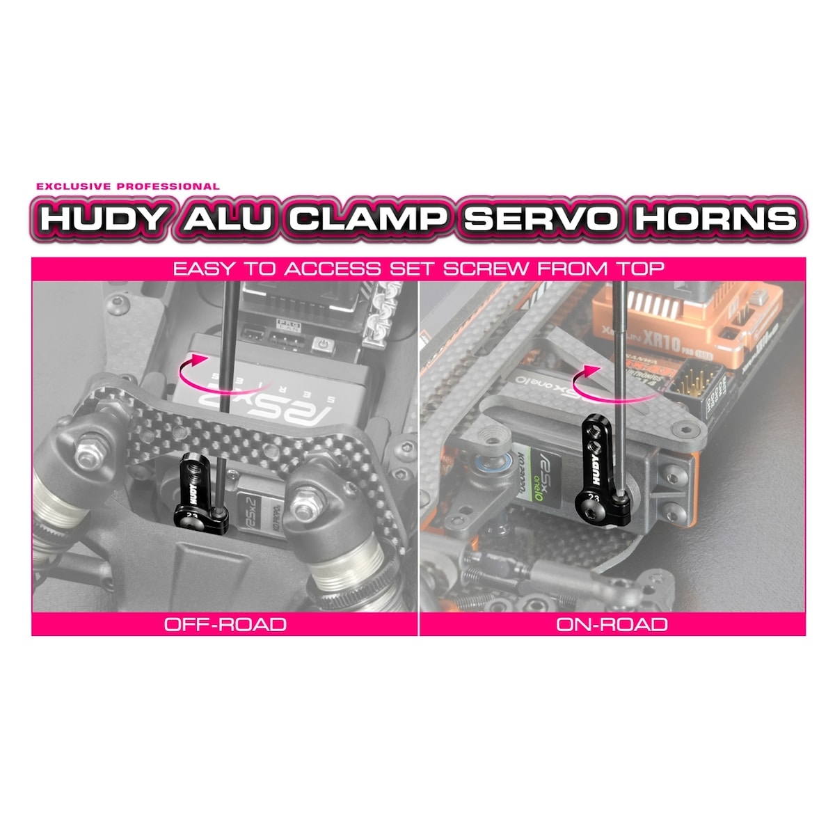 HUDY Alu Clamp Servo Horn - Offset 1-Hole 25T