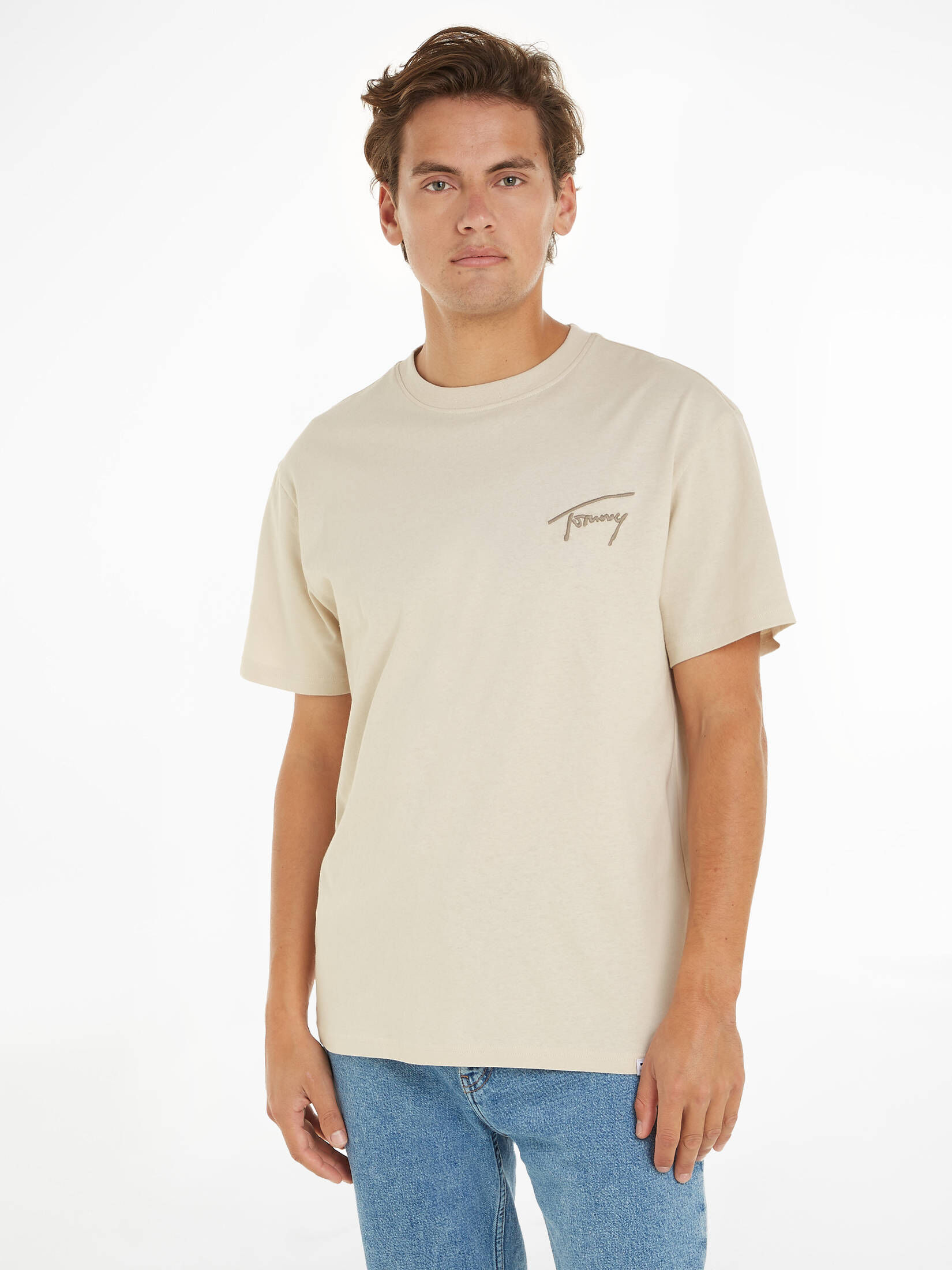Tommy Jeans| Herren T-Shirt TJM REG SIGNATURE TEE EXT
