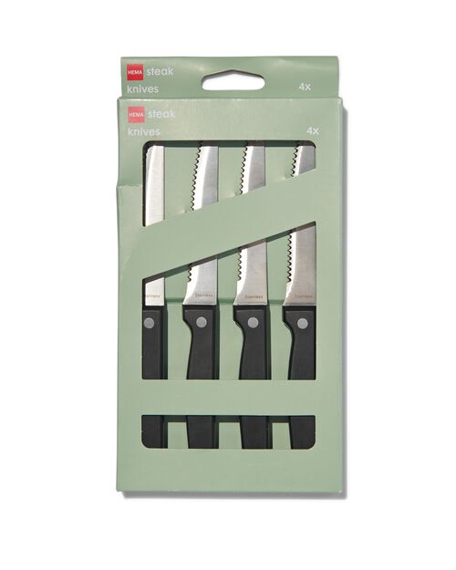 4 couteaux à steak inox