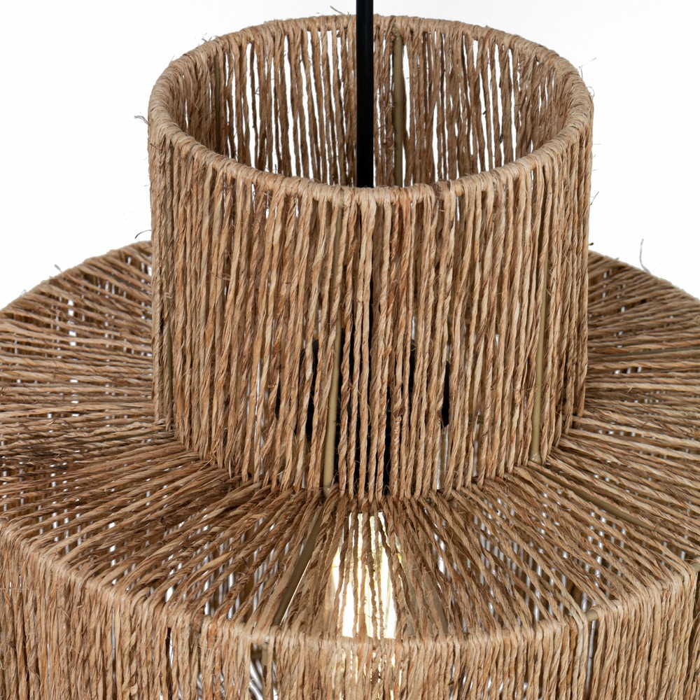 Abat-jour pour suspension - charles - jute - marron - cezare - ø30cm