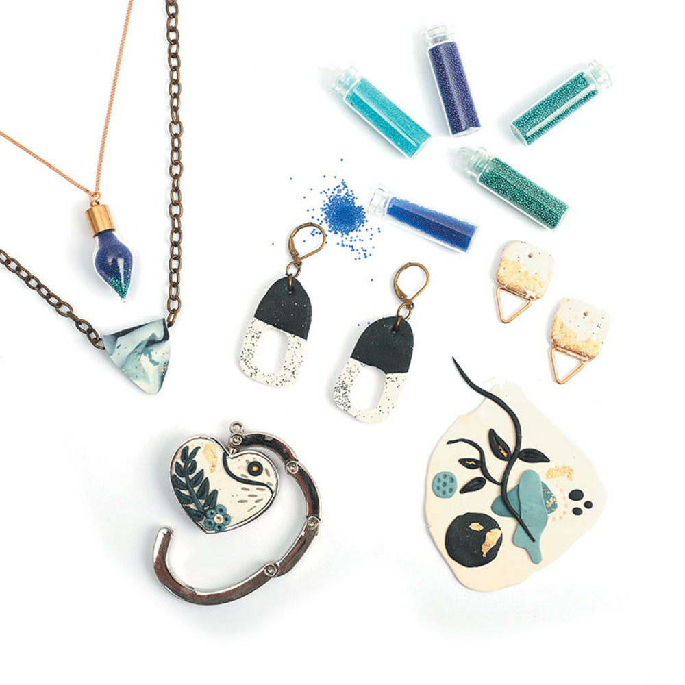 Kit création de bijoux - accessoires et pâtes polymères