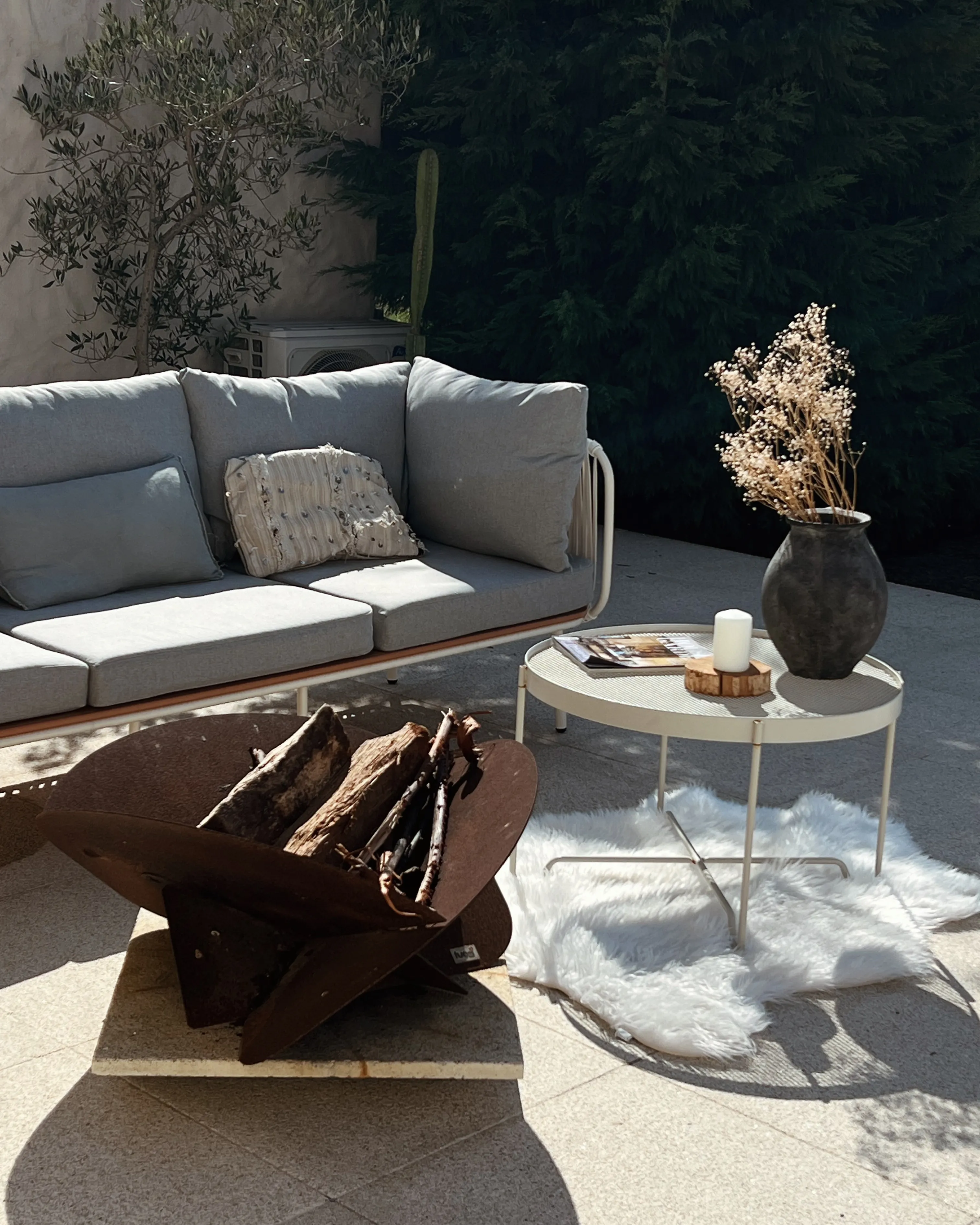 Tuin loungebank 3-zits SENISE Metaal Grijs