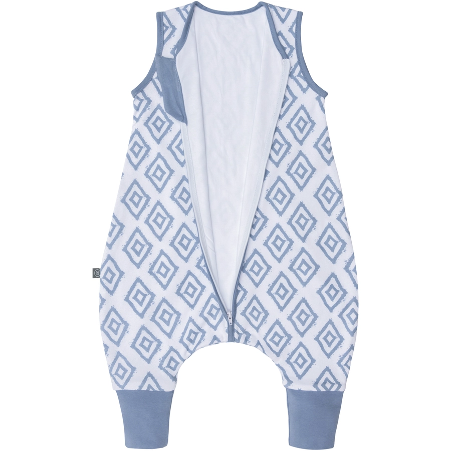 emma & noah Schlafsack mit Füßen Rauten Blau